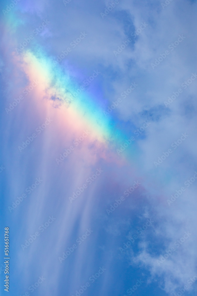 Clouds with the Rainbow - obrazy, fototapety, plakaty 
