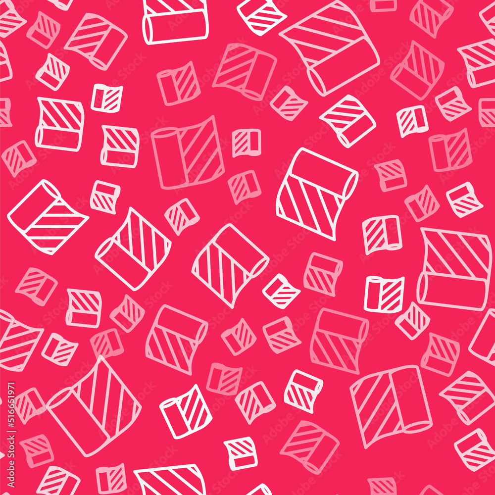 White line Wallpaper icon isolated seamless pattern on red background. Vector White line Wallpaper icon isolated seamless pattern on red background. Vector