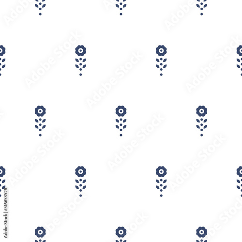 Simple floral seamless pattern. Scandi style flowers background for fabric, wallpaper, paper
