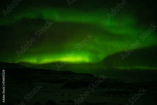 aurora borealis over the mountains © Viktoria