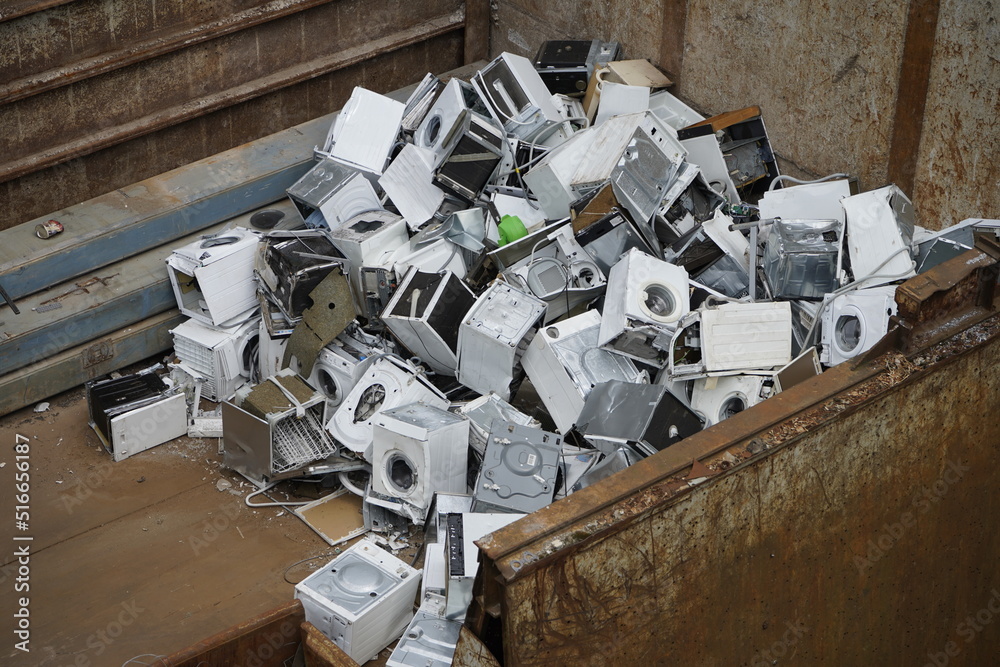 Waschmaschinen Recycling Wertstoff Schrott Waschmaschinen Recycling Wertstoff Schrott