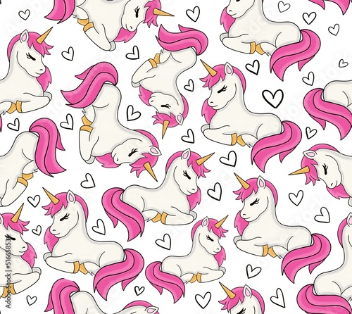 seamless pattern with unicornio 