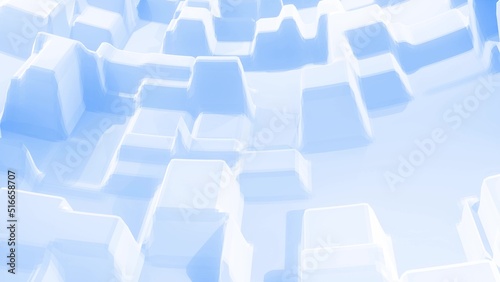 3d rendering. Stylish blue white creative abstract low poly background. Simple minimalistic geometric bg. © Green Wind