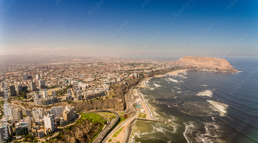 Lima city from the air, Peru