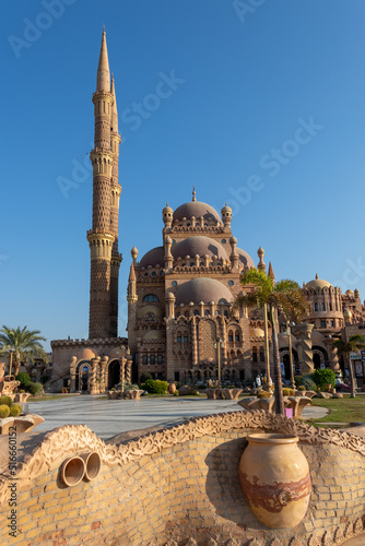 El Sahaba Mosque. The mosque in the old town of Sharm El Sheikh in Egypt.