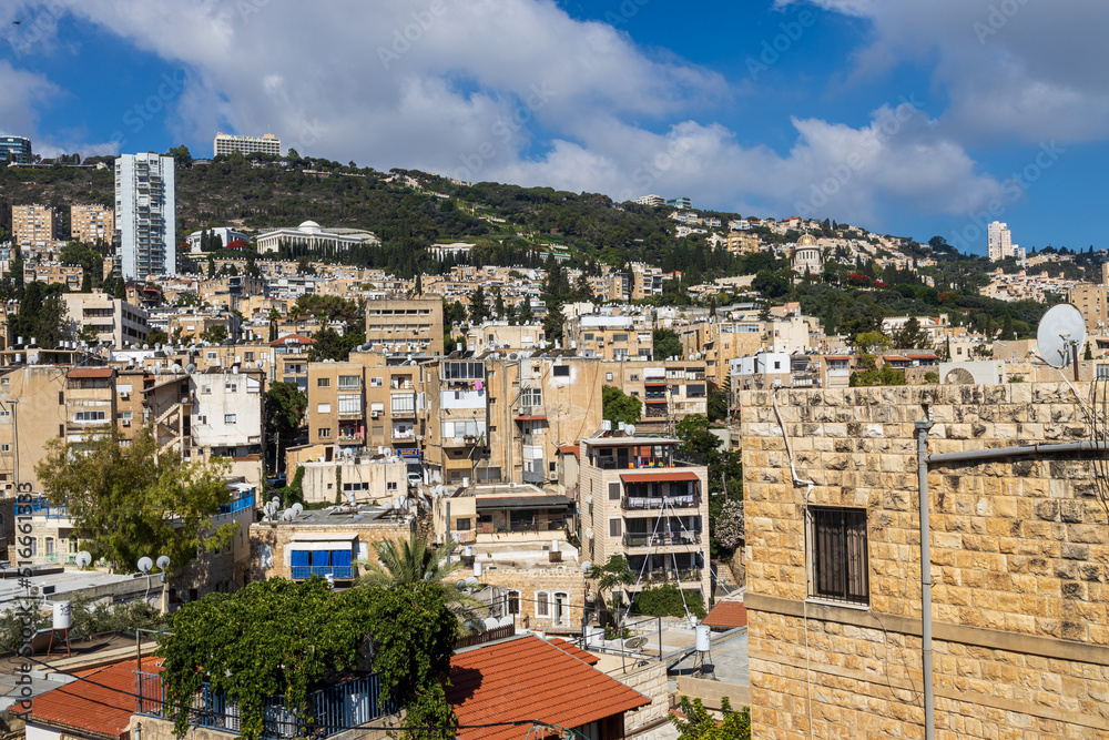 Haifa, Israel - June 20, 2022, City view from above. Panorama