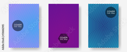 Halftone gradient texture vector cover layouts.