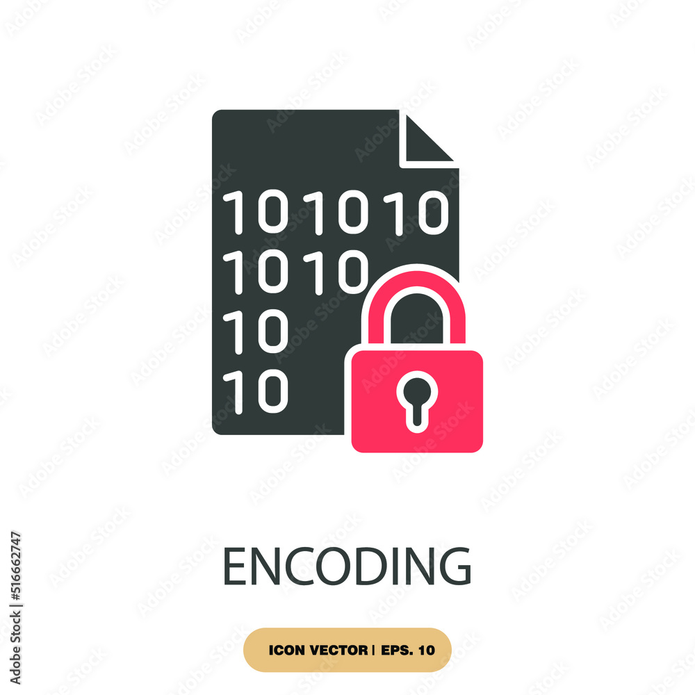 encoding icons symbol vector elements for infographic web encoding icons symbol vector elements for infographic web