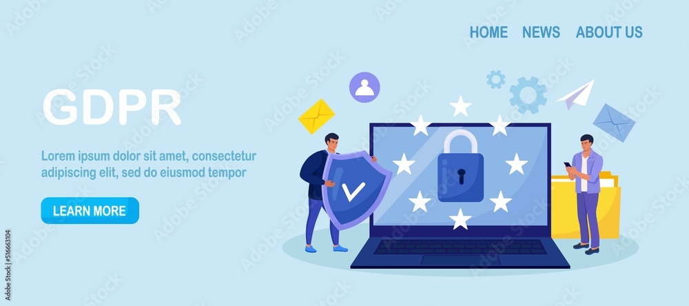 General privacy regulation for protection of personal data. GDPR and privacy politics. Personal information control and security. People protecting business data and legal information General privacy regulation for protection of personal data. GDPR and privacy politics. Personal information control and security. People protecting business data and legal information