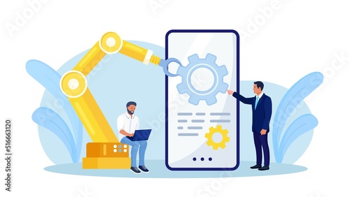 Human resources automation. Workforce employment social crisis. Automation development to optimize human resource necessity. Artificial intelligence domination. Developer create open robotic soft
