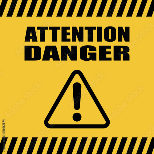 Logo attention danger.