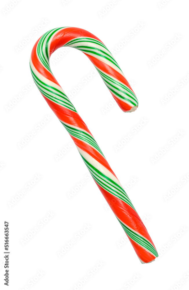 Green And Red Candy Cane Cut Out. Green And Red Candy Cane Cut Out.