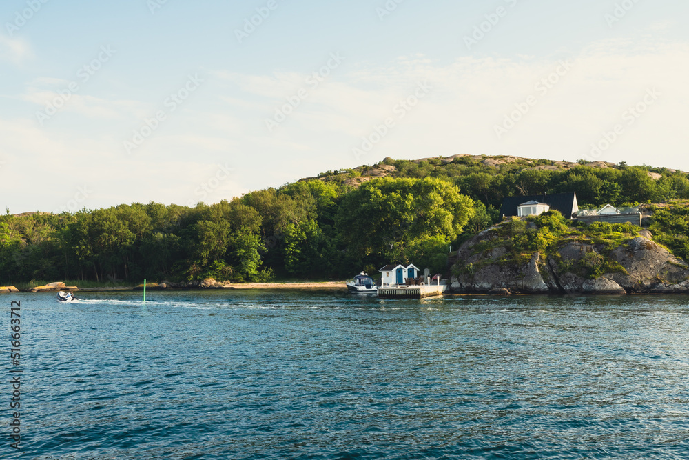 Tjorn island during golden hour on the Swedish West Coast.