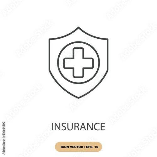 insurance icons  symbol vector elements for infographic web