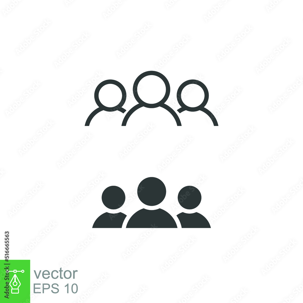 People glyph and line icon, persons solid and outline vector illustration, group linear pictogram isolated on black. EPS 10 People glyph and line icon, persons solid and outline vector illustration, group linear pictogram isolated on black. EPS 10