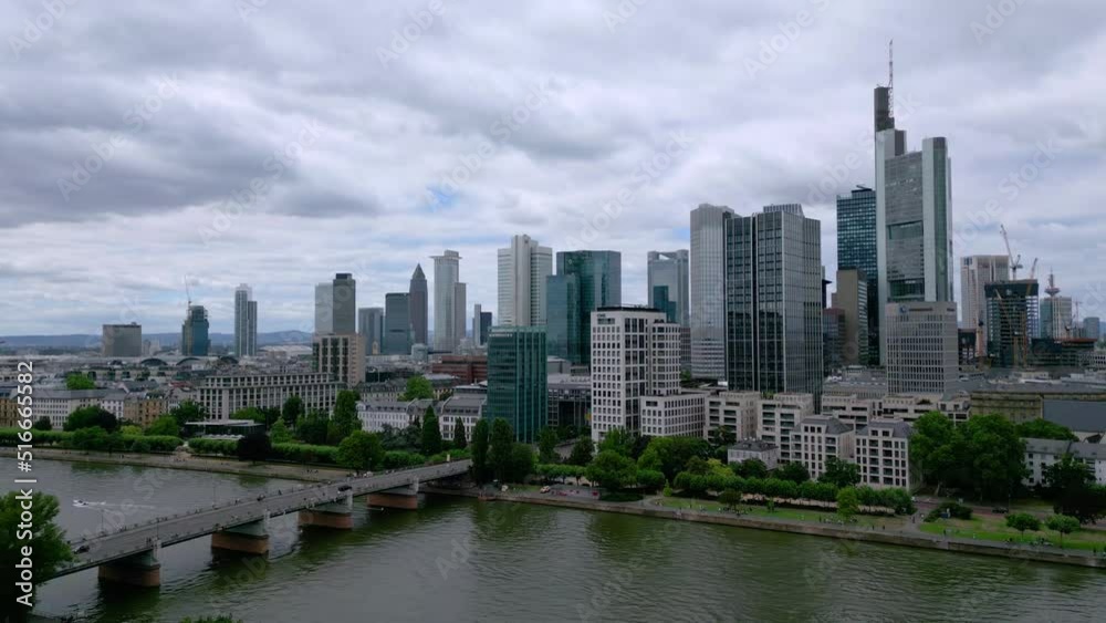 View over Frankfurt Germany with River Main - travel photography View over Frankfurt Germany with River Main - travel photography