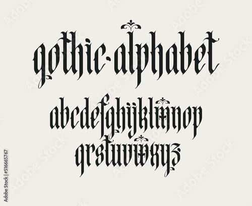 Tablou canvas Gothic font