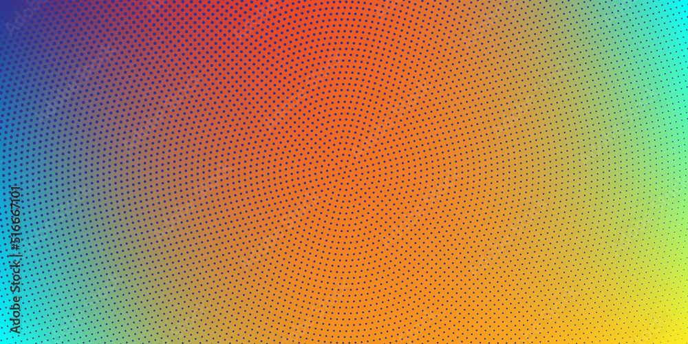 Abstract Modern Background with Halftone Retro Element and Gradient Colorful