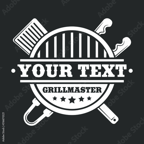 Grillmaster Illustration Clip Art Design Shape. Dad Silhouette Icon Vector.