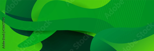 Green abstract background. Vector abstract graphic design banner pattern background template.
