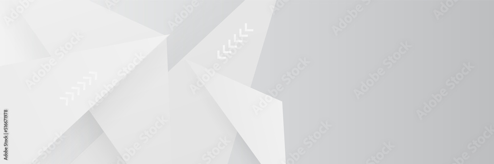 White abstract banner background. Vector abstract graphic design banner pattern background template.