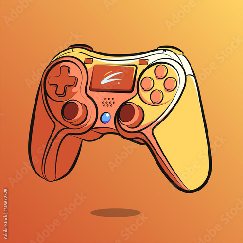 stick controller art illustration