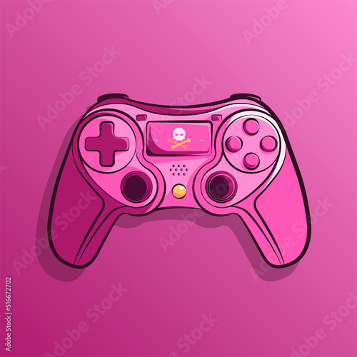 stick controller art illustration