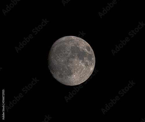 full moon over black