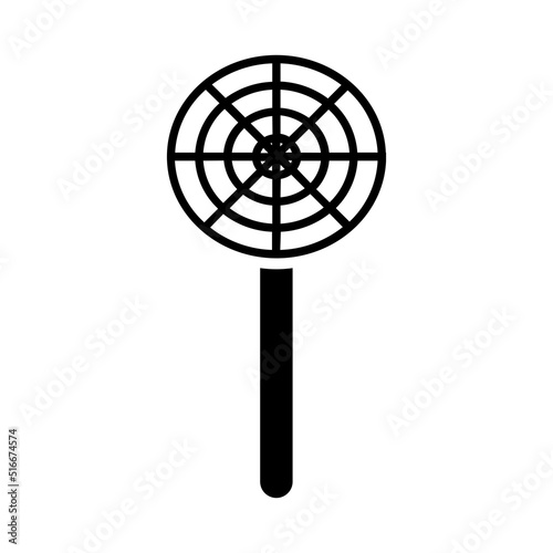 Spider Strainer icon, full black. Vector illustration, suitable for content design, website, poster, banner, menu, or video editing needs