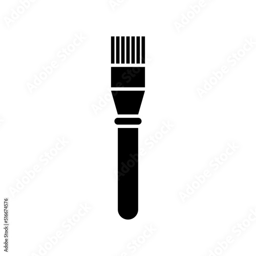Pastry brush icon, full black. Vector illustration, suitable for content design, website, poster, banner, menu, or video editing needs