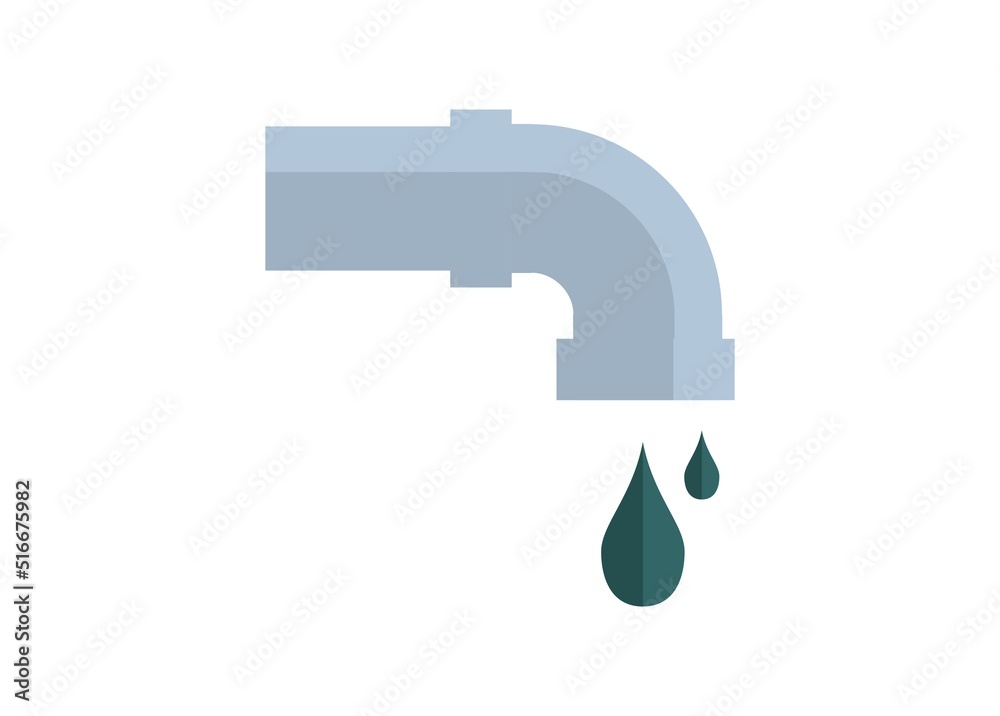 Waste water and sewer pipe. Simple flat illustration Waste water and sewer pipe. Simple flat illustration
