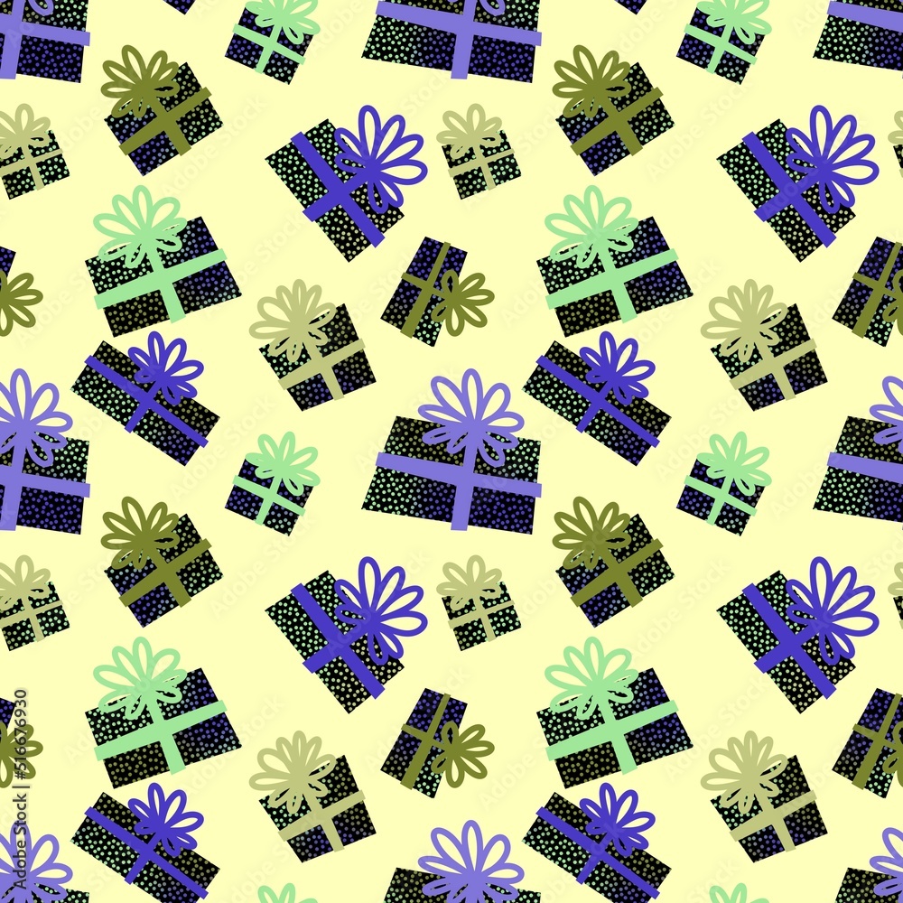 Christmas seamless present pattern for new year gifts and birthday fabrics and notebooks and kids and wrapping paper