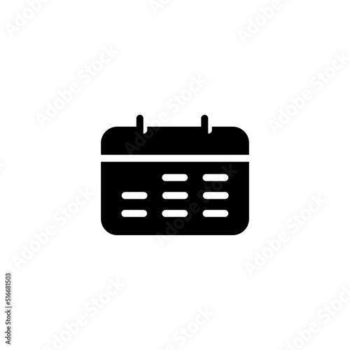 Calendar simple flat icon vector