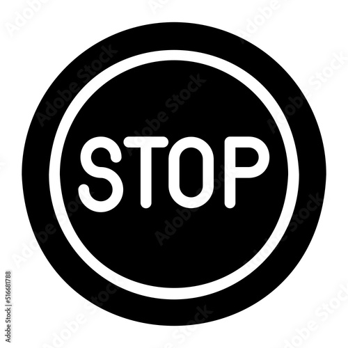stop glyph icon