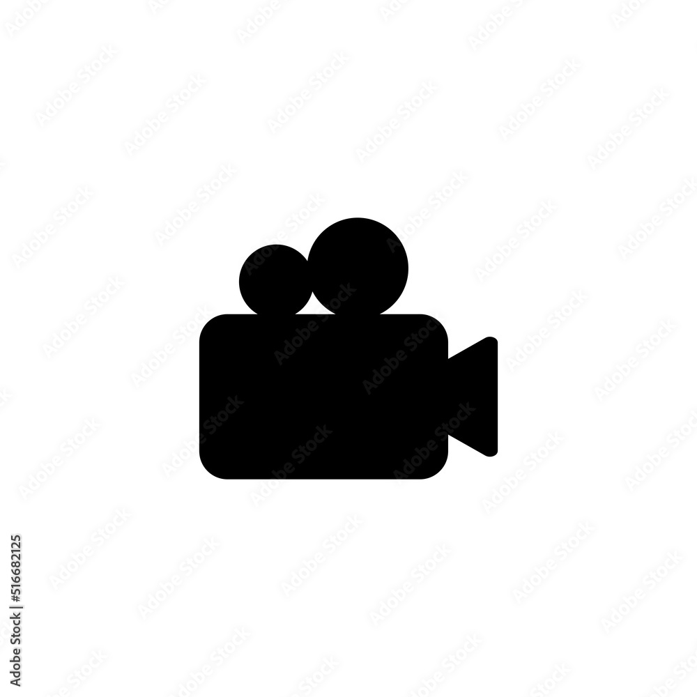 Camcorder simple flat icon design vector Camcorder simple flat icon design vector