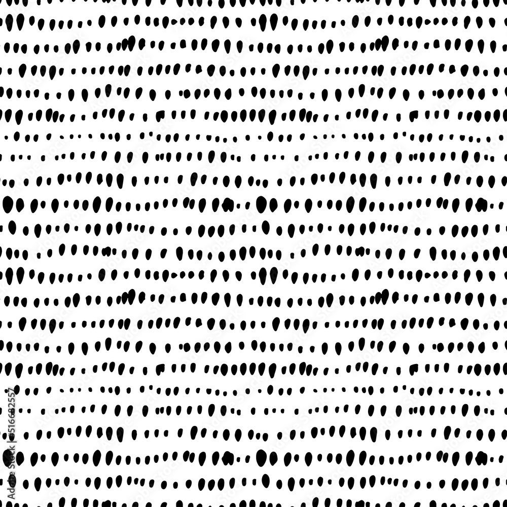 Small dots vector pattern. Hand drawn black dot pattern. Seamless