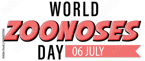 World zoonoses day on 6 July poster design