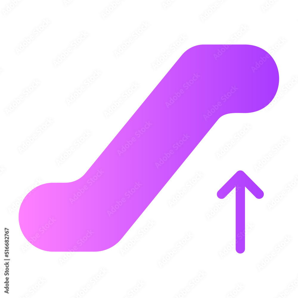 escalator gradient icon escalator gradient icon