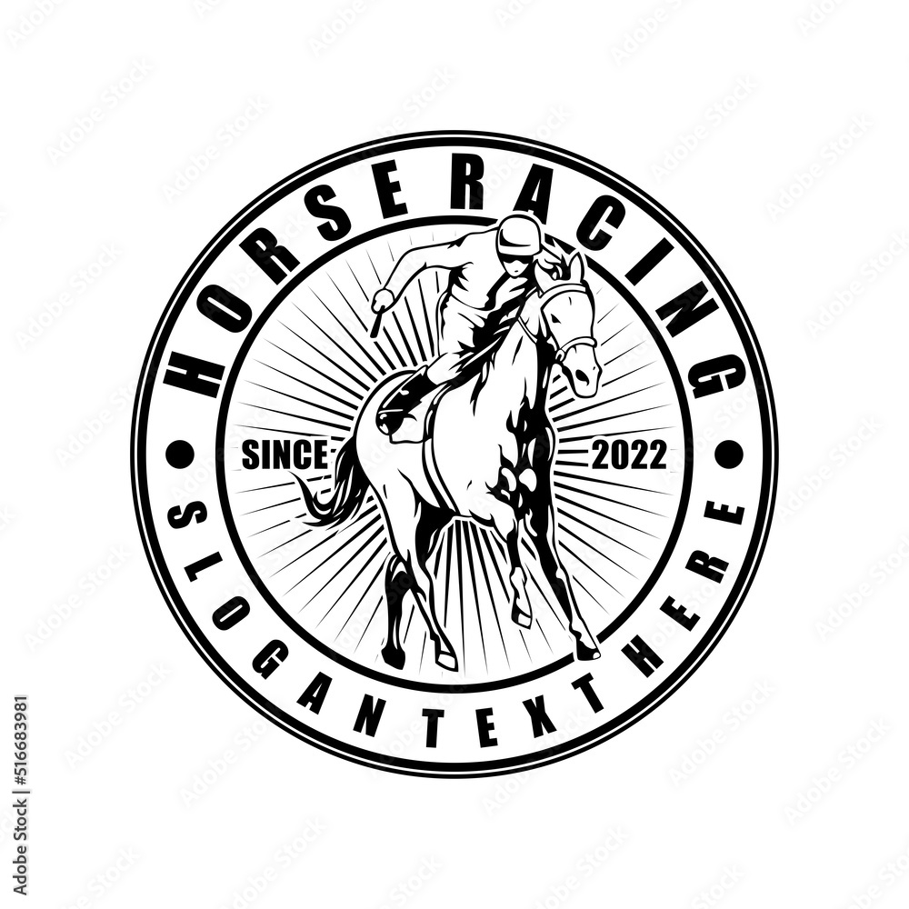 HORSE RACING ILLUSTRATION DESIGN ICON VECTOR LOGO VECTOR HORSE RACING ILLUSTRATION DESIGN ICON VECTOR LOGO VECTOR