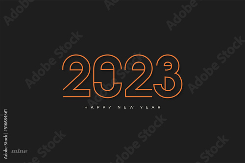 2023 logo with line art style