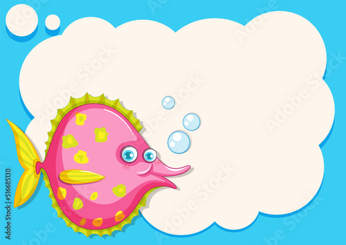 Halibut fish on frame background