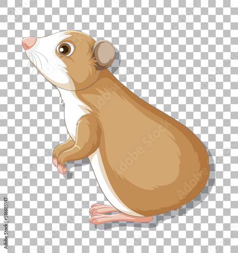Hamster in cartoon style