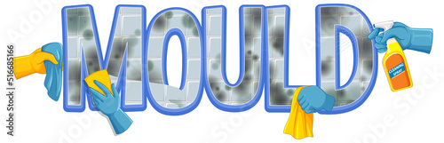 Mould text word isolated