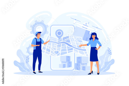 Supply web banner or landing page set. B2B idea, global logistic and transportation service. Company as a customer, business partnership. Cargo transportation technologies. mowdern flat illustration