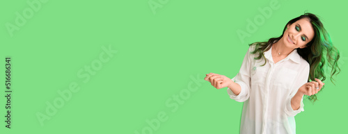 Beautiful young woman with ...