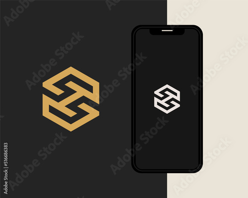 Letter S S logo design. creative minimal monochrome monogram symbol. Universal elegant vector emblem. Premium business logotype. Graphic alphabet symbol for corporate identity