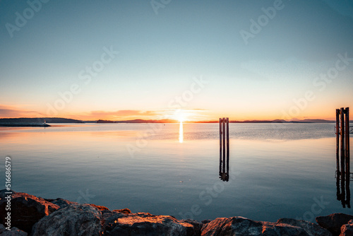 sunset on the lake, landscape, located in Sidney, Vancouver Island, British Columbia, Canada near Victoria, Swartz Bay, Tofino © Tamara