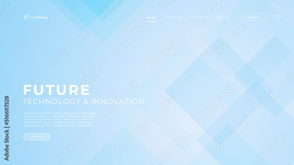 abstract vector website landing page design template - obrazy, fototapety, plakaty 