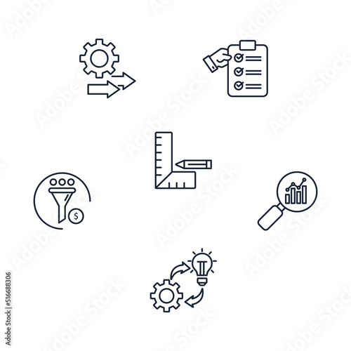 CRO - acronym of conversion rate optimization icons set . CRO - acronym of conversion rate optimization pack symbol vector elements for infographic web