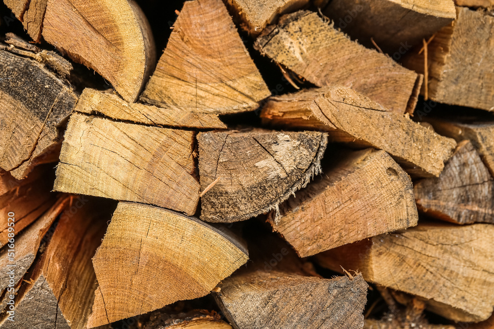 Closeup view of fire wood as background Closeup view of fire wood as background